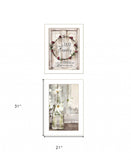 Set Of Two Our Family Blossoms 1 White Framed Print Wall Art - Homeroots - Flyclothing LLC
