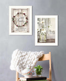 Set Of Two Our Family Blossoms White Framed Print Wall Art - Homeroots - Flyclothing LLC