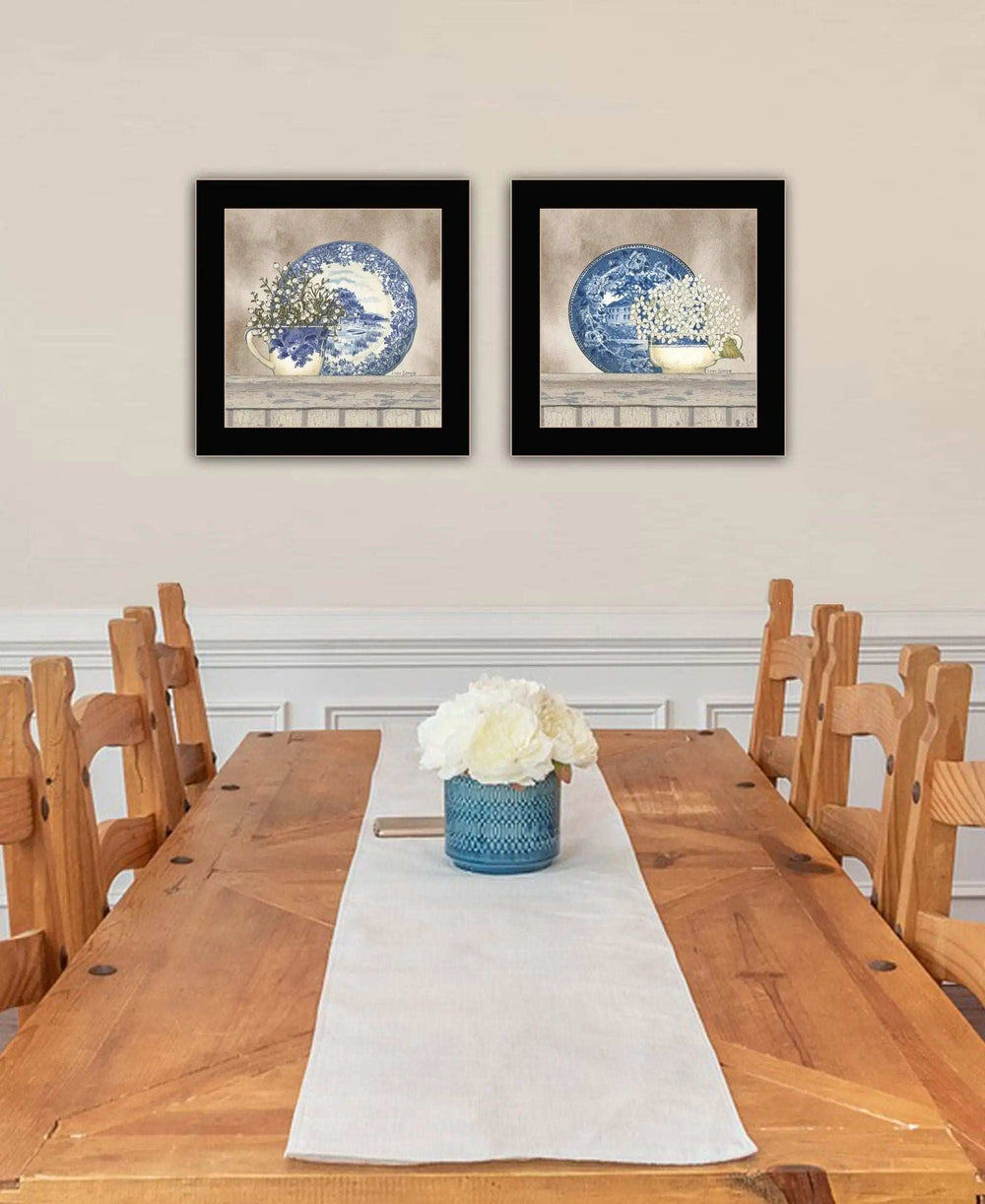 Set Of Two The Farmhouse Blues Black Framed Print Wall Art - Homeroots - Flyclothing LLC