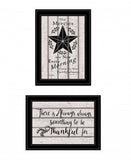 Set Of Two His Mercies and Thankful 2 Black Framed Print Wall Art - Homeroots - Flyclothing LLC