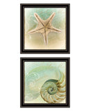 Set Of Two The Sea I and Sea II 1 Black Framed Print Wall Art - Homeroots - Flyclothing LLC