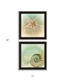 Set Of Two The Sea I and Sea II 1 Black Framed Print Wall Art - Homeroots - Flyclothing LLC