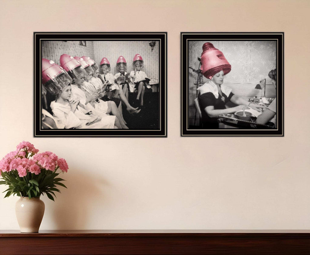 Set Of Two The Salon Black Framed Print Wall Art - Homeroots - Flyclothing LLC