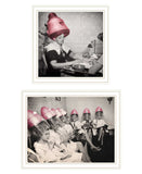 Set Of Two The Salon White Framed Print Wall Art - Homeroots - Flyclothing LLC
