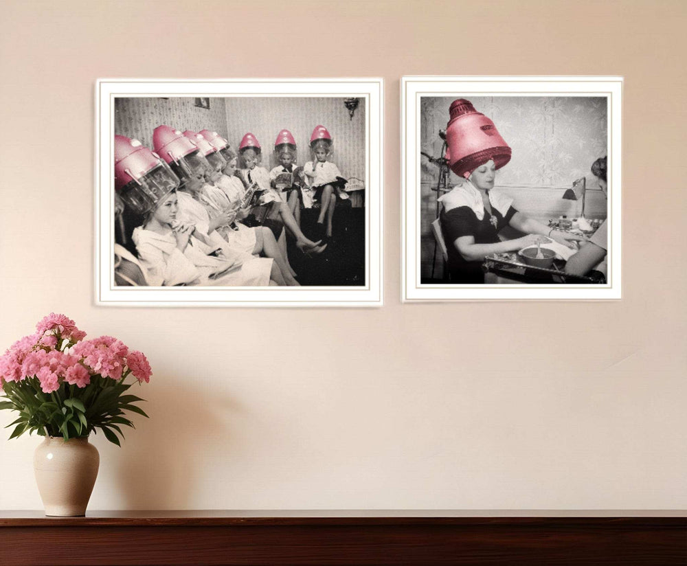Set Of Two The Salon White Framed Print Wall Art - Homeroots - Flyclothing LLC