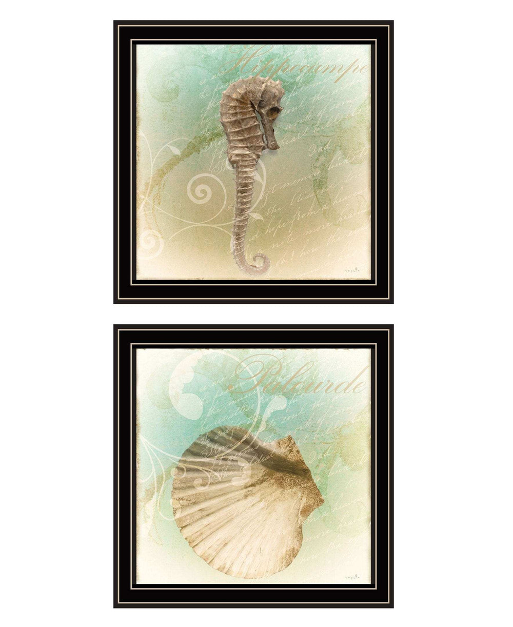 Set Of Two The Sea III and Sea IV 1 Black Framed Print Wall Art - Homeroots - Flyclothing LLC