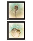 Set Of Two The Sea III and Sea IV 1 Black Framed Print Wall Art - Homeroots - Flyclothing LLC