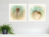 Set Of Two The Sea III and Sea IV 2 White Framed Print Wall Art - Homeroots - Flyclothing LLC