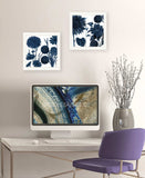 Set Of Two Sunflower Blues 2 White Framed Print Wall Art - Homeroots - Flyclothing LLC