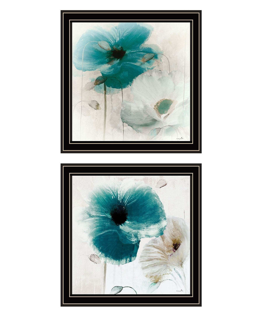 Set Of Two Poppy 1 Black Framed Print Wall Art - Homeroots - Flyclothing LLC