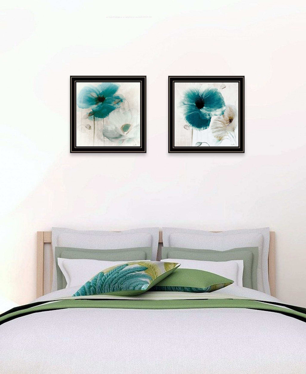 Set Of Two Poppy 1 Black Framed Print Wall Art - Homeroots - Flyclothing LLC