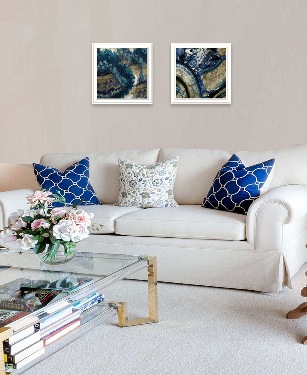 Set Of Two Geode Reef Pleasure 1 White Framed Print Wall Art - Homeroots - Flyclothing LLC