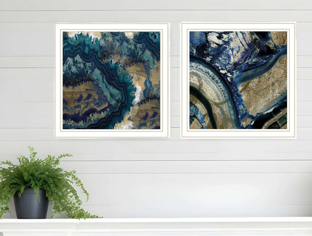 Set Of Two Geode Reef Pleasure 1 White Framed Print Wall Art - Homeroots - Flyclothing LLC