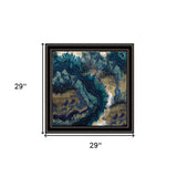 Set Of Three Deep Blue 1 Black Framed Print Wall Art - Homeroots - Flyclothing LLC