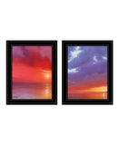 Set Of Two Sunset Black Framed Print Wall Art - Homeroots - Flyclothing LLC