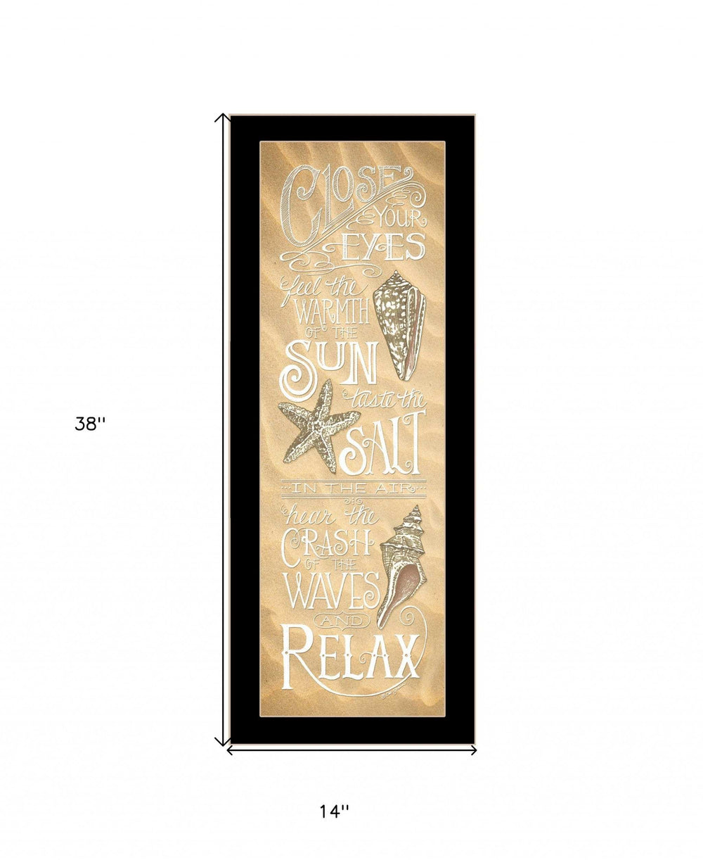 Close Your Eyes 1 Black Framed Print Wall Art - Homeroots - Flyclothing LLC