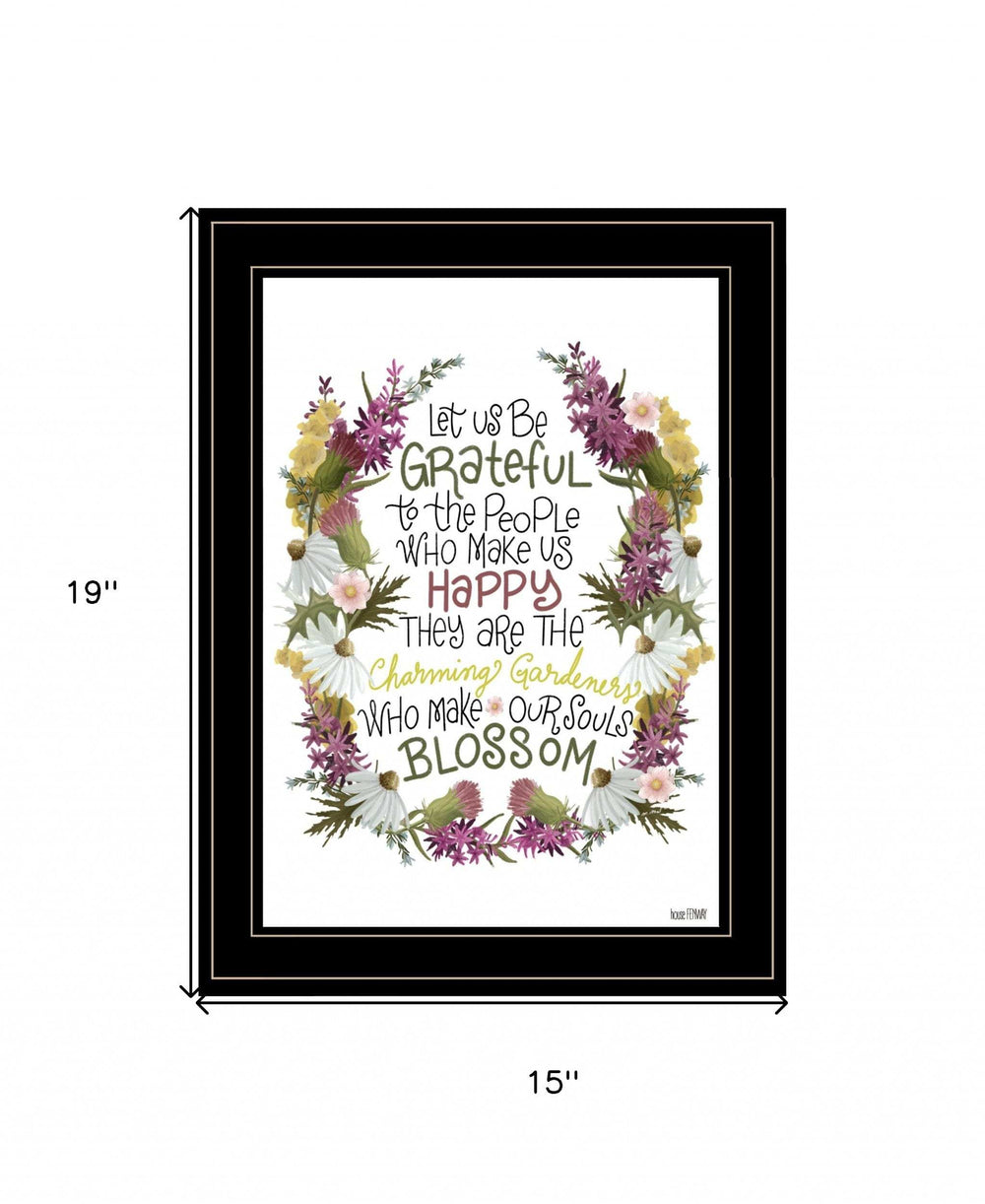 Charming Garden 1 Black Framed Print Wall Art - Homeroots - Flyclothing LLC