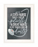 A Nurses Heart 1 White Framed Print Wall Art - Homeroots - Flyclothing LLC