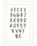 Flower Alphabet 1 White Framed Print Wall Art - Homeroots - Flyclothing LLC