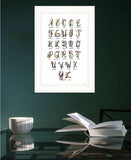 Flower Alphabet 1 White Framed Print Wall Art - Homeroots - Flyclothing LLC