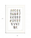 Flower Alphabet 1 White Framed Print Wall Art - Homeroots - Flyclothing LLC