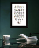 Flower Alphabet 2 Black Framed Print Wall Art - Homeroots - Flyclothing LLC