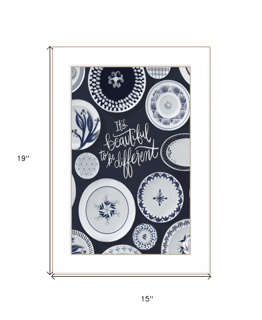 Its Beautiful to Be Different 1 White Framed Print Wall Art - Homeroots - Flyclothing LLC