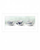 Cups and Saucers 1 White Framed Print Wall Art - Homeroots - Flyclothing LLC