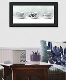 Cups and Saucers 2 Black Framed Print Wall Art - Homeroots - Flyclothing LLC