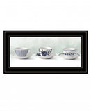 Cups and Saucers 3 Black Framed Print Wall Art - Homeroots - Flyclothing LLC