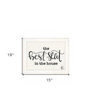 The Best Seat in the House 1 White Framed Print Bathroom Wall Art - Homeroots - Flyclothing LLC