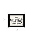 The Best Seat in the House 2 Black Framed Print Bathroom Wall Art - Homeroots - Flyclothing LLC
