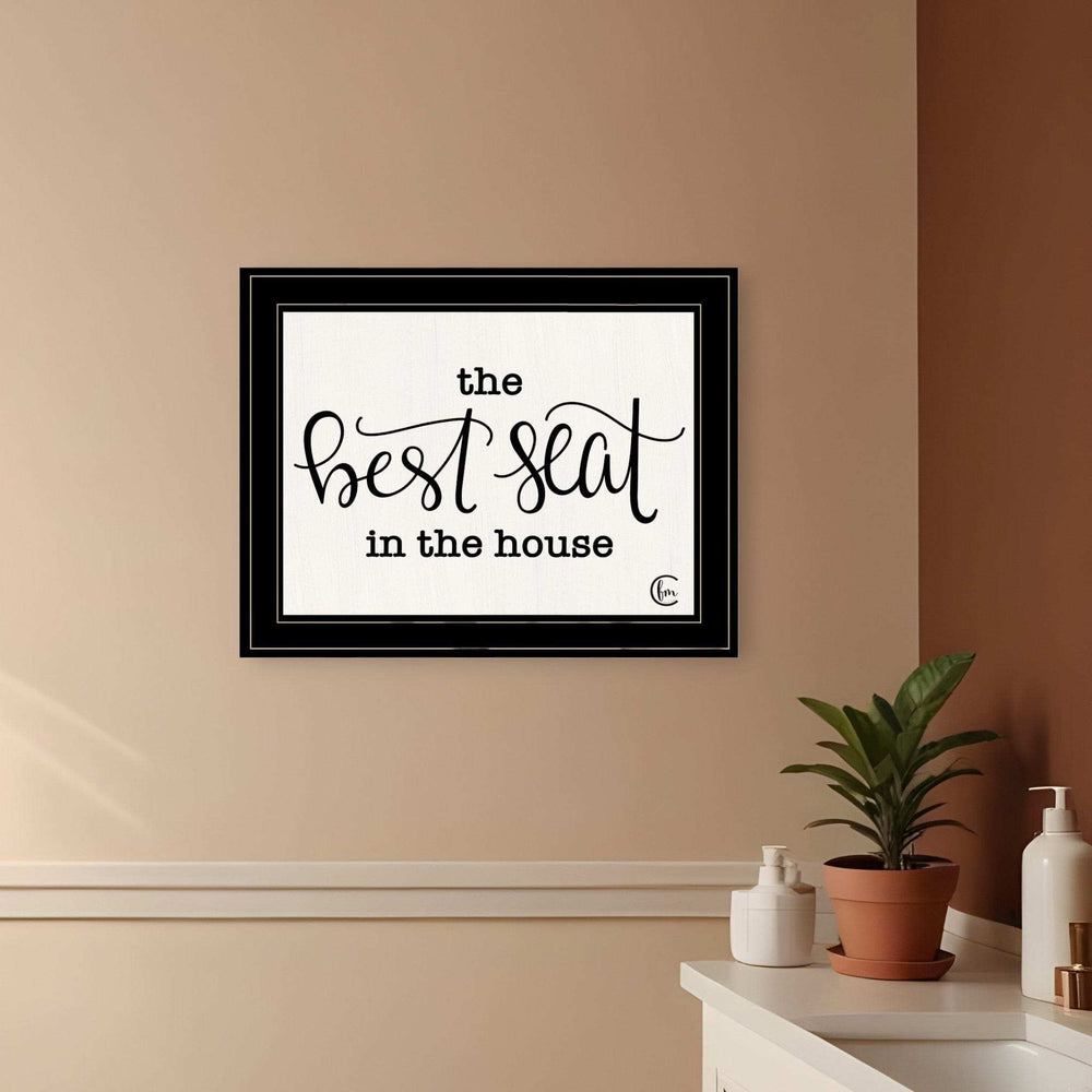 The Best Seat in the House 2 Black Framed Print Bathroom Wall Art - Homeroots - Flyclothing LLC