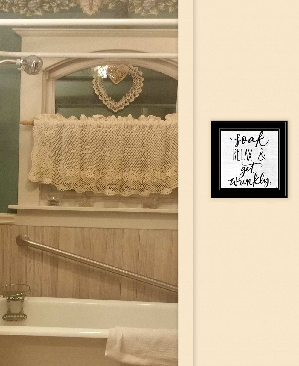 Lets Get Wrinkly 2 Black Framed Print Bathroom Wall Art - Homeroots - Flyclothing LLC