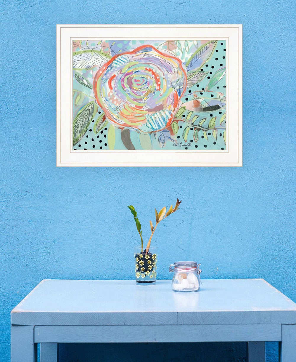 Bloom for Yourself 1 White Framed Print Wall Art - Homeroots - Flyclothing LLC