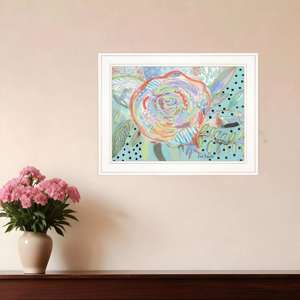 Bloom for Yourself 1 White Framed Print Wall Art - Homeroots - Flyclothing LLC