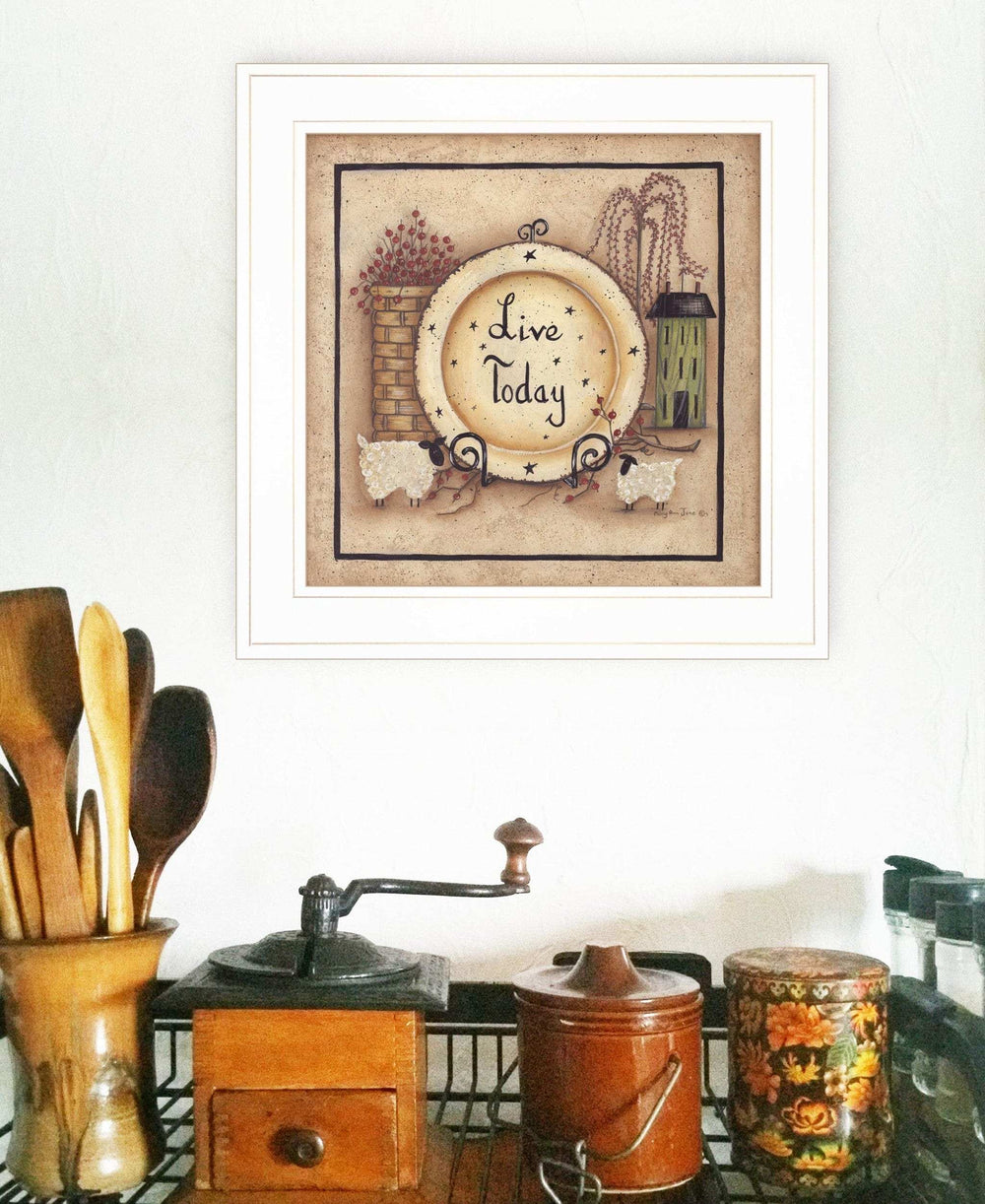 Live Today 3 White Framed Print Wall Art - Homeroots - Flyclothing LLC