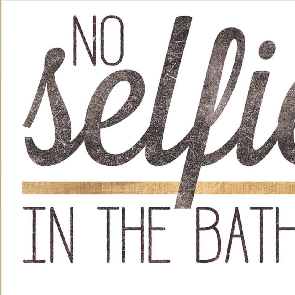 No Selfies in the Bathroom 5 White Framed Print Bathroom Wall Art - Homeroots - Flyclothing LLC