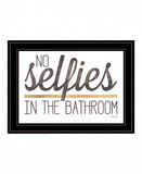 No Selfies in the Bathroom 6 Black Framed Print Bathroom Wall Art - Homeroots - Flyclothing LLC