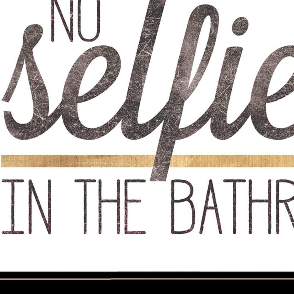 No Selfies in the Bathroom 6 Black Framed Print Bathroom Wall Art - Homeroots - Flyclothing LLC
