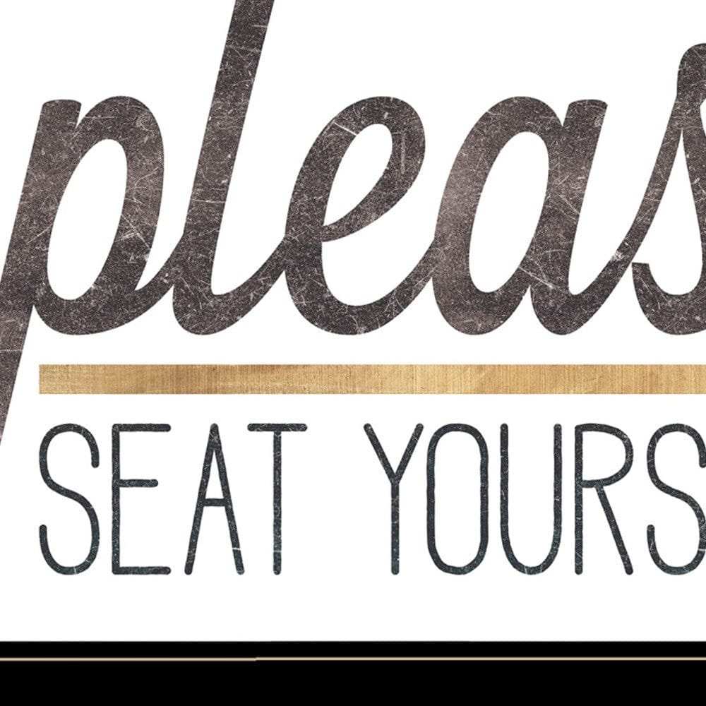 Please Seat Yourself 3 Black Framed Print Wall Art - Homeroots - Flyclothing LLC