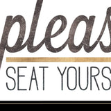 Please Seat Yourself 3 Black Framed Print Wall Art - Homeroots - Flyclothing LLC