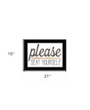 Please Seat Yourself 3 Black Framed Print Wall Art - Homeroots - Flyclothing LLC