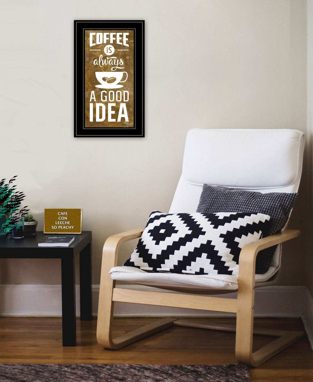 Coffee is always a Good Idea 3 Black Framed Print Wall Art - Homeroots - Flyclothing LLC