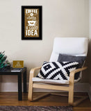 Coffee is always a Good Idea 3 Black Framed Print Wall Art - Homeroots - Flyclothing LLC