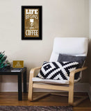 Life Begins After Coffee 3 Black Framed Print Wall Art - Homeroots - Flyclothing LLC