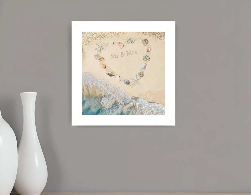 Marriage is a Beach 2 White Framed Print Wall Art - Homeroots - Flyclothing LLC