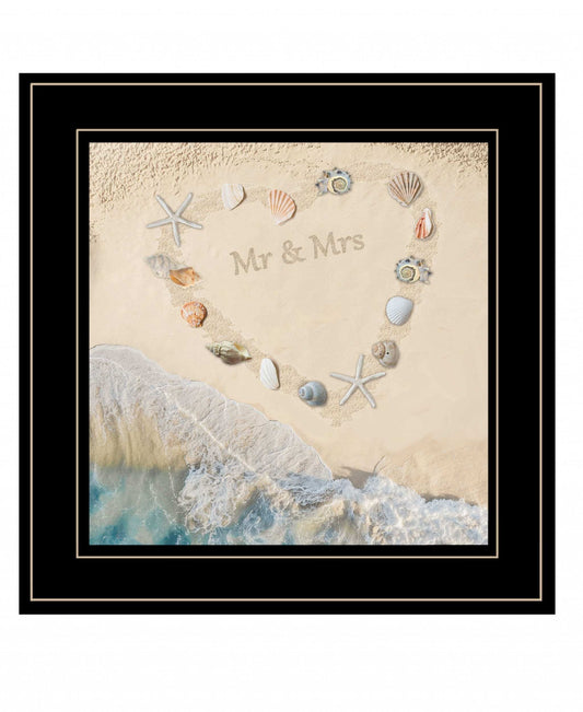 Marriage is a Beach 3 Black Framed Print Wall Art - Homeroots - Flyclothing LLC