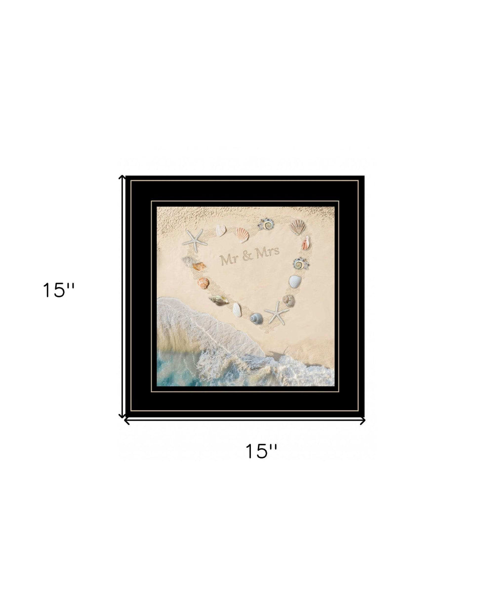Marriage is a Beach 3 Black Framed Print Wall Art - Homeroots - Flyclothing LLC