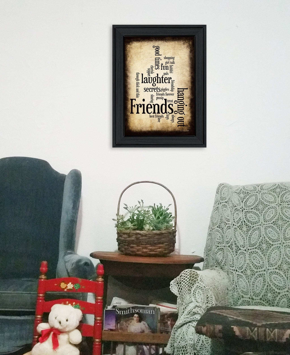 Friends 1 Black Framed Print Wall Art - Homeroots - Flyclothing LLC